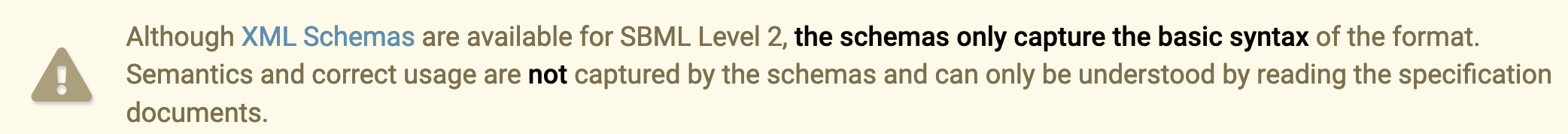 Criticism from the SBML Web page
