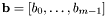 $ \mathbf{b} = [b_0,\ldots,b_{m-1}] $