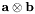 $\mathbf{a}\otimes \mathbf{b}$